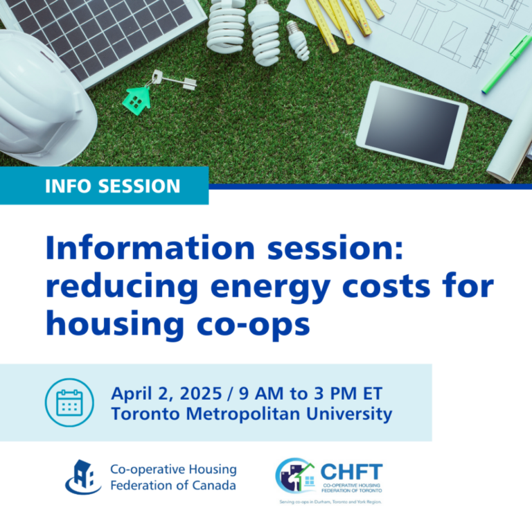 Information Session: Programs and Funding to help reduce your Co-op’s Energy Costs