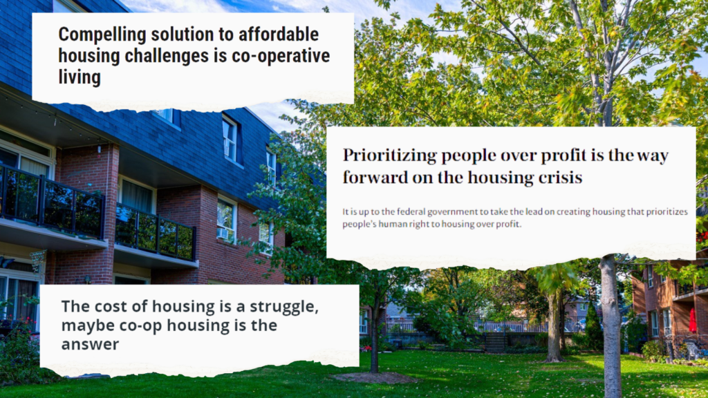 “A sustainable and inclusive solution”: Co-op housing in the news