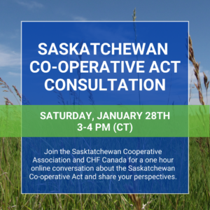 January 28 consultation on the Saskatchewan Co-operative Act